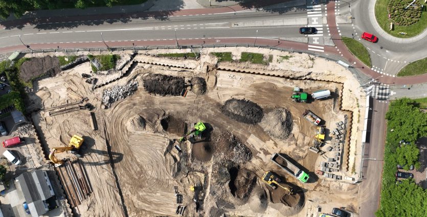 Luchtfoto Bodemsanering Zwolle